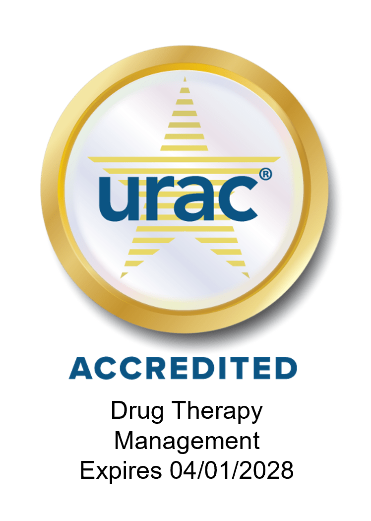 URAC Accredited Drug Therapy Management Seal Expires 04/01/2028
